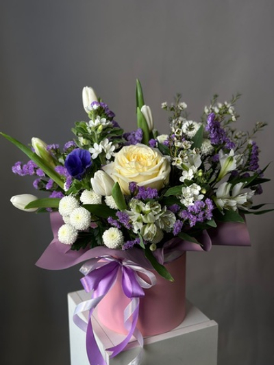 Цветы в коробке «Очей очарование»