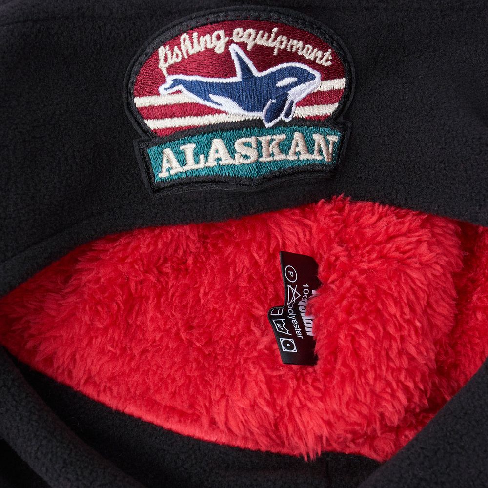 Шапка Alaskan флисовая с мехом черная (AFHFB)