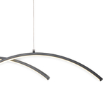 Подвесной светодиодный светильник 36Вт, 2880Лм, 3000-6000К, Ra>80, плавная регулировка мощности, изменение цветовой температуры, металл/силикон, чёрный