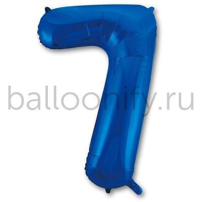 Шар ЦИФРА 7 Blue 40" 102 см