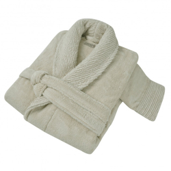 Халат махровый Hamam Galata Organic Contrast кремовыйТурция