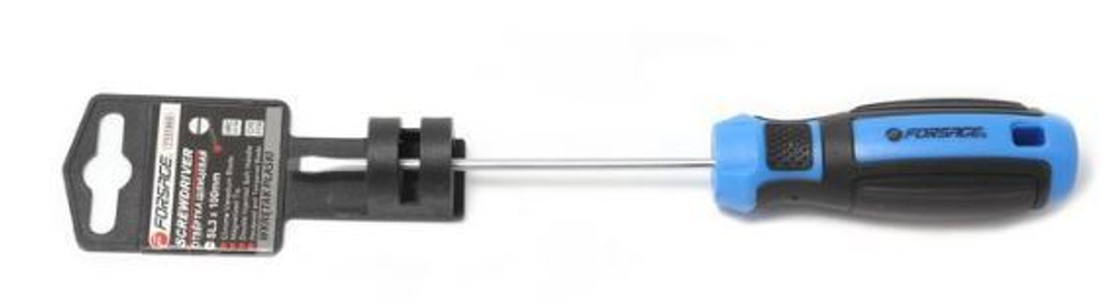 Отвертка  3,0*100мм ПЛОСКАЯ Магнитная Forsage SL 7131003