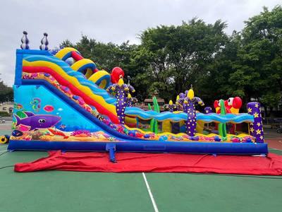 Коммерческий надувной батут «Мега риф», 12*6*6 м