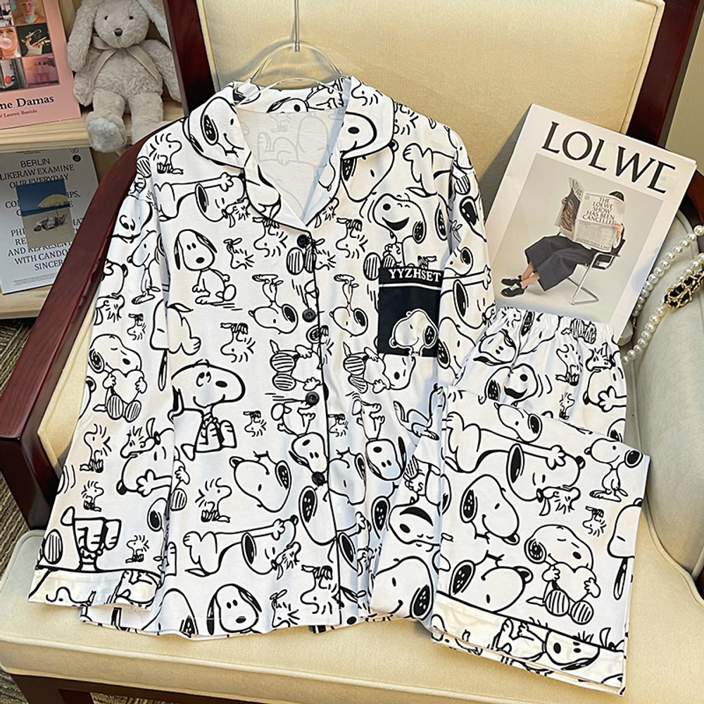 Пижама штаны+рубашка с д/р 3417