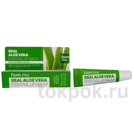 Бальзам для губ FARM STAY Aloe Vera Essential Lip Balm, 10 мл