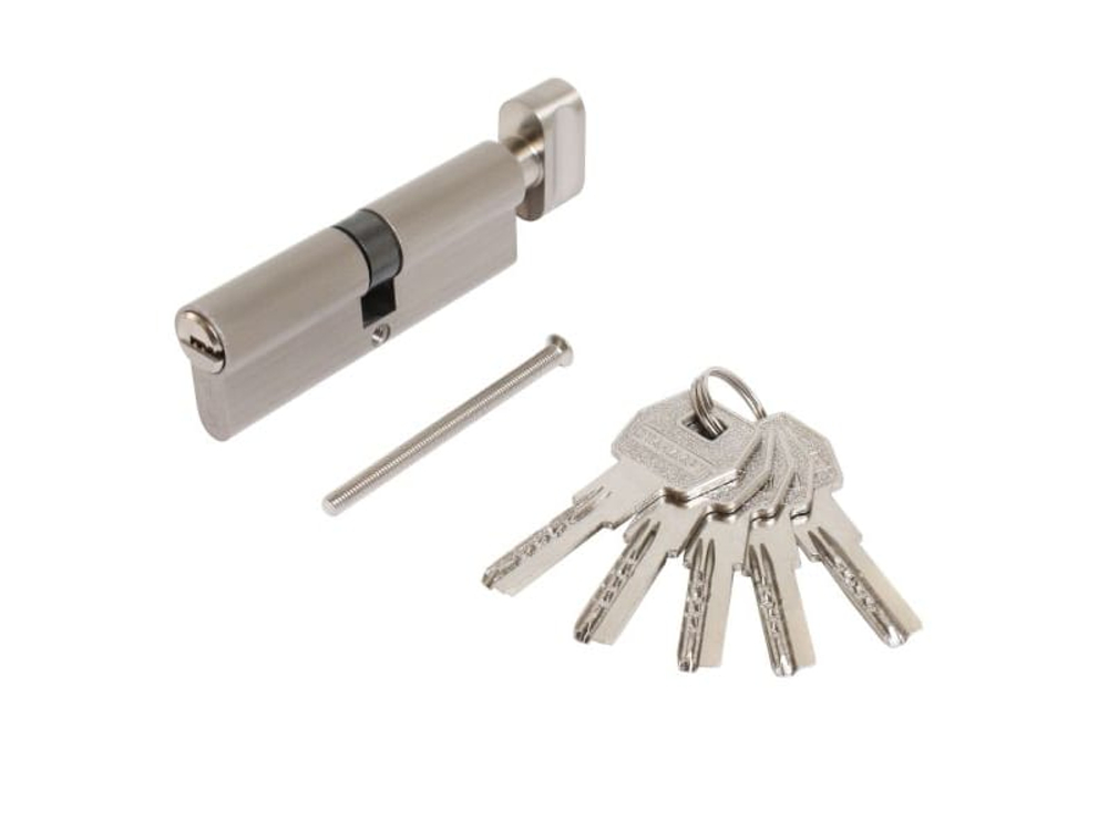 Цилиндр. механизм Стандарт MAX 90 (45*45В) SN 5кл перф.ключ/верт никель матовый