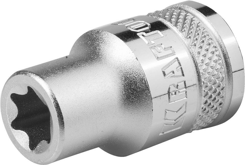 Торцовая головка KRAFTOOL ″INDUSTRIE QUALITAT″, Cr-V, внешний TORX, хромосатинированная, 1/2″, Е 14