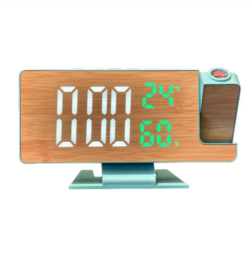 Часы с проекцией Gaosiio DS-5718LW Белый/зеленый