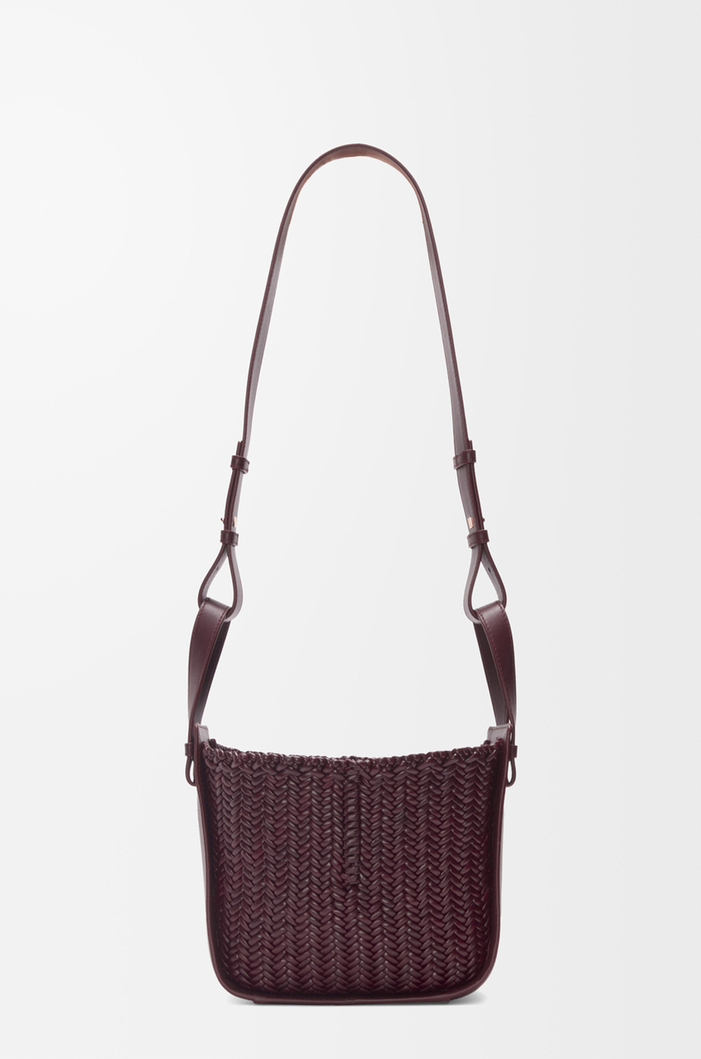 Loewe Компактная сумка Hammock из телячьей кожи, бургунди