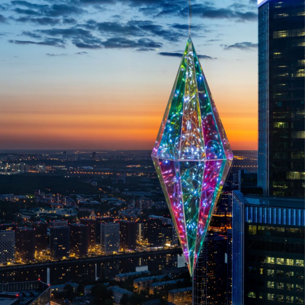 ULD-R506 3АА DIAMOND Светильник декоративный Брильянт. на батарейках 3AA не в-к. 100 светодиодов Белый свет. Цвет корпуса радужный. TM Uniel