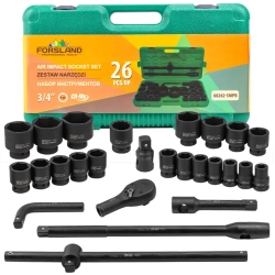 Набор инструментов ударных 26пр. 3/4''(6гр.) Forsland Forsland-68262-5MPB