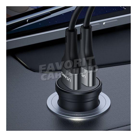 АЗУ 2USB Usams US-CC114 C20 2400mA пластик чёрный