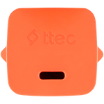 ttec SmartCharger GAN 20W PD Travel Fast Charger + USB-C - Lightning Cable 120cm, Neon Orange