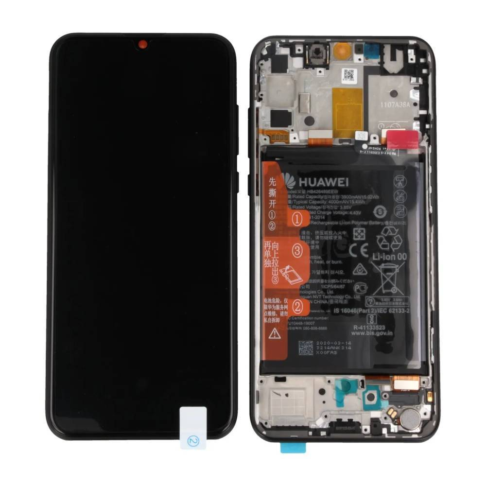 Huawei Y8P (AQM-LX1) / Дисплей (в сборе с тачскрином и аккумулятором) (в рамке) (ORIG-SP)