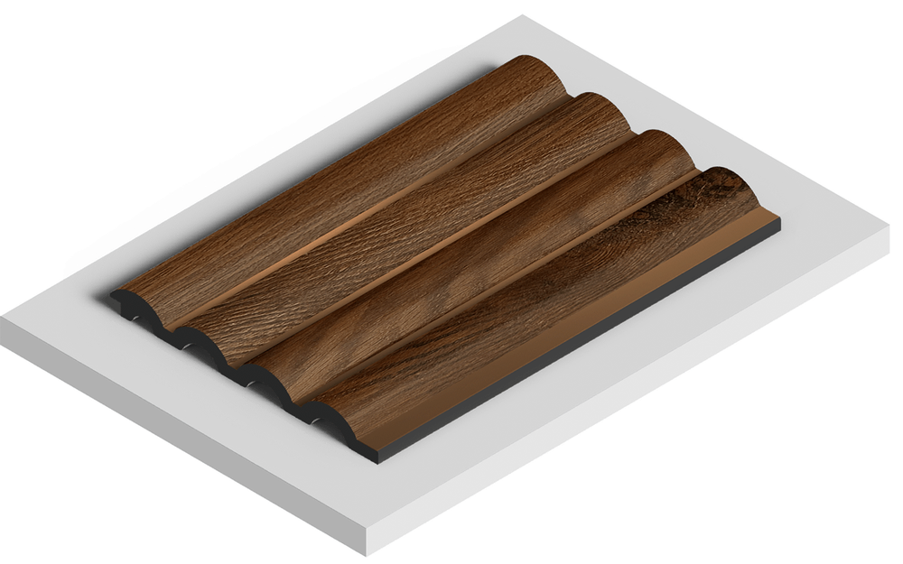 Стеновая панель HiWood декорированная, 270x12 см