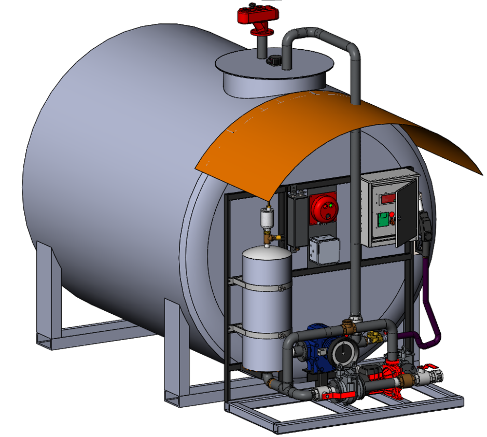 Mini gas station 5000 cubic meters.