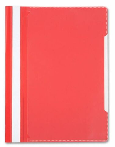 Скоросшиватель А4 БЮРОКРАТ 0.16мм пластик -PS20red красный