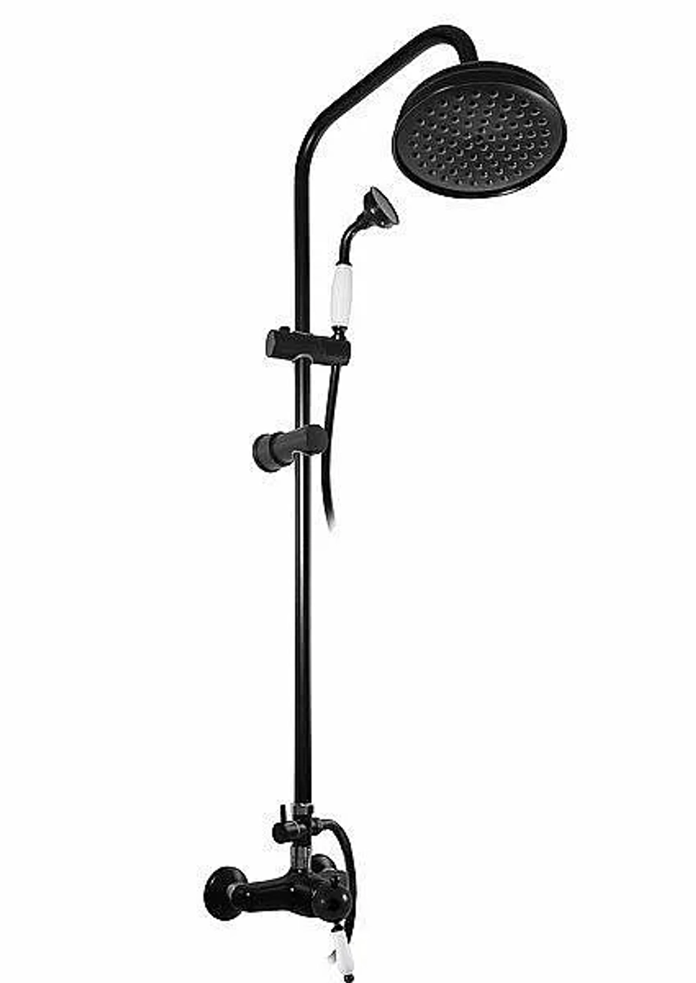Душевая система Rav-Slezak LABE L581.5/3CMATC черный матовый/хром