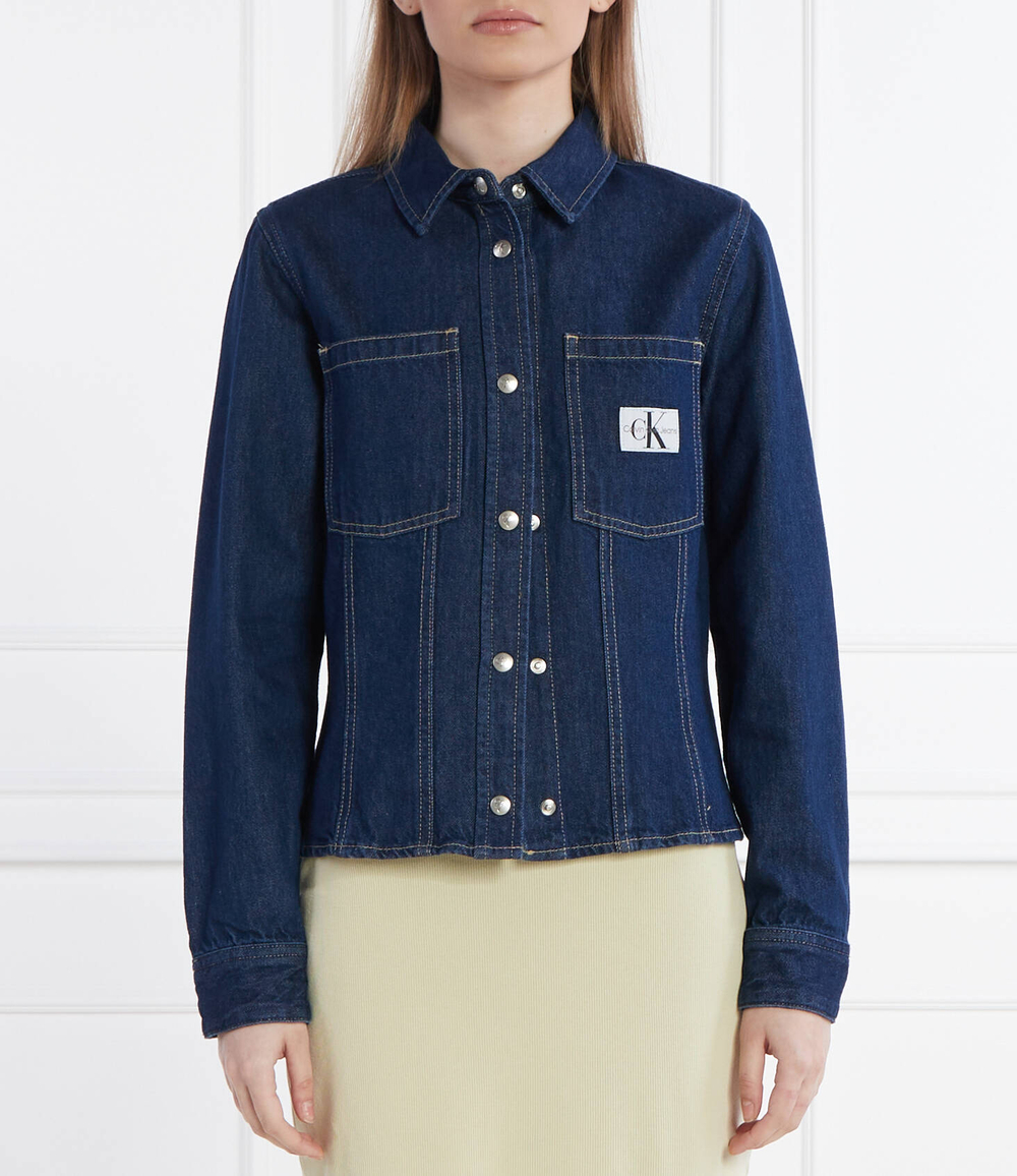 Джинсовая рубашка CALVIN KLEIN JEANS - темно-синий(J20J222825)