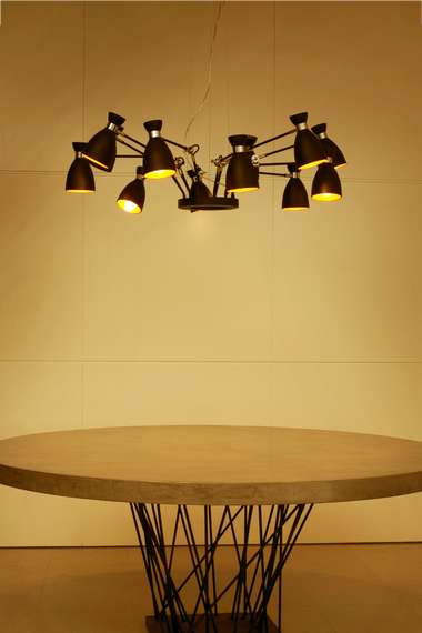 Подвесной светильник Retro 12 плафонов, медный