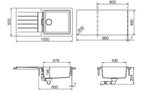 Мойка SCHOCK Signus 60D Large Cristadur магма