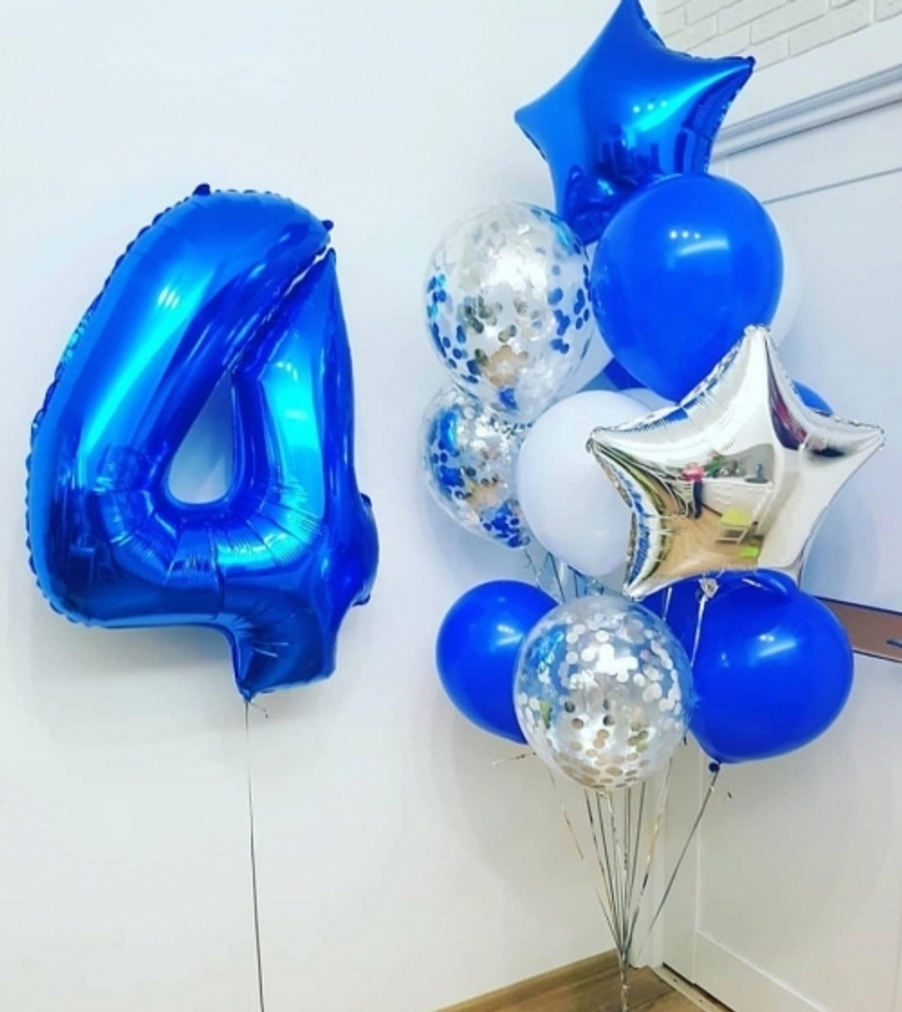 Композиция из шаров синий сет