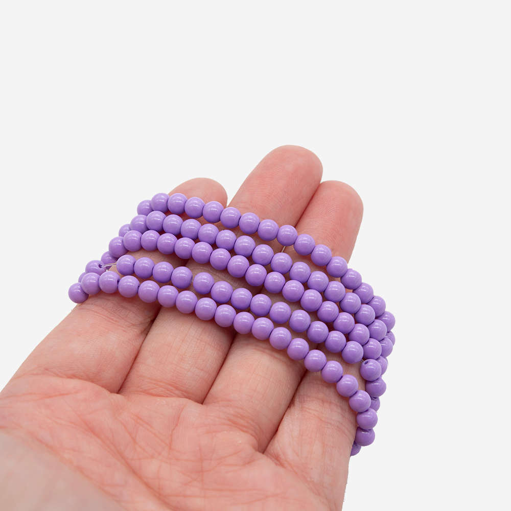 Хрустальный жемчуг, оттенок "Черничный макарун", шар 4,3мм