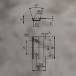 Крепежная планка 55x33x1.5 мм, сталь, оцинкованная — купить в Якутске | Все для мебели
