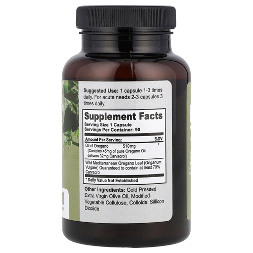 California Natural, масло дикого орегано, 90 вегетарианских капсул