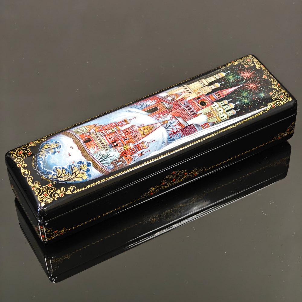 Шкатулка "Москва" с ручной росписью 20х6см