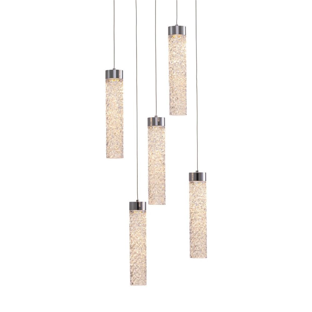 Подвесной светильник MD24030028-5A chrome/clear