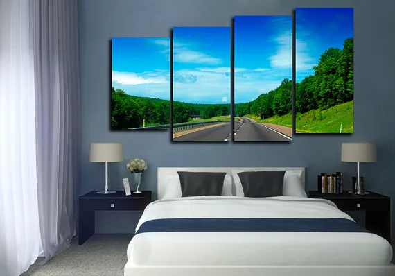 Модульная картина "Автомобильное шоссе"