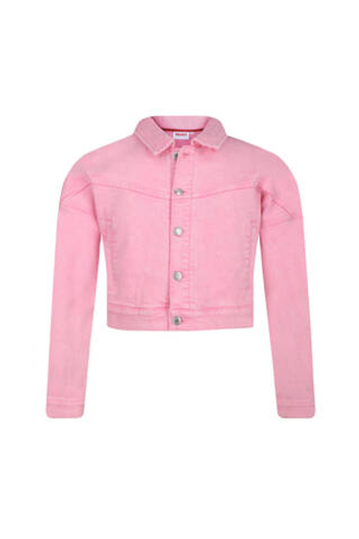 Джинсовая куртка HUGO KIDS - розовый(G00090)