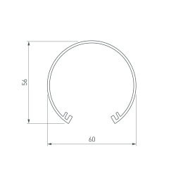 Экран SL-ROUND-D60-2000 OPAL (Arlight, Пластик) 019287