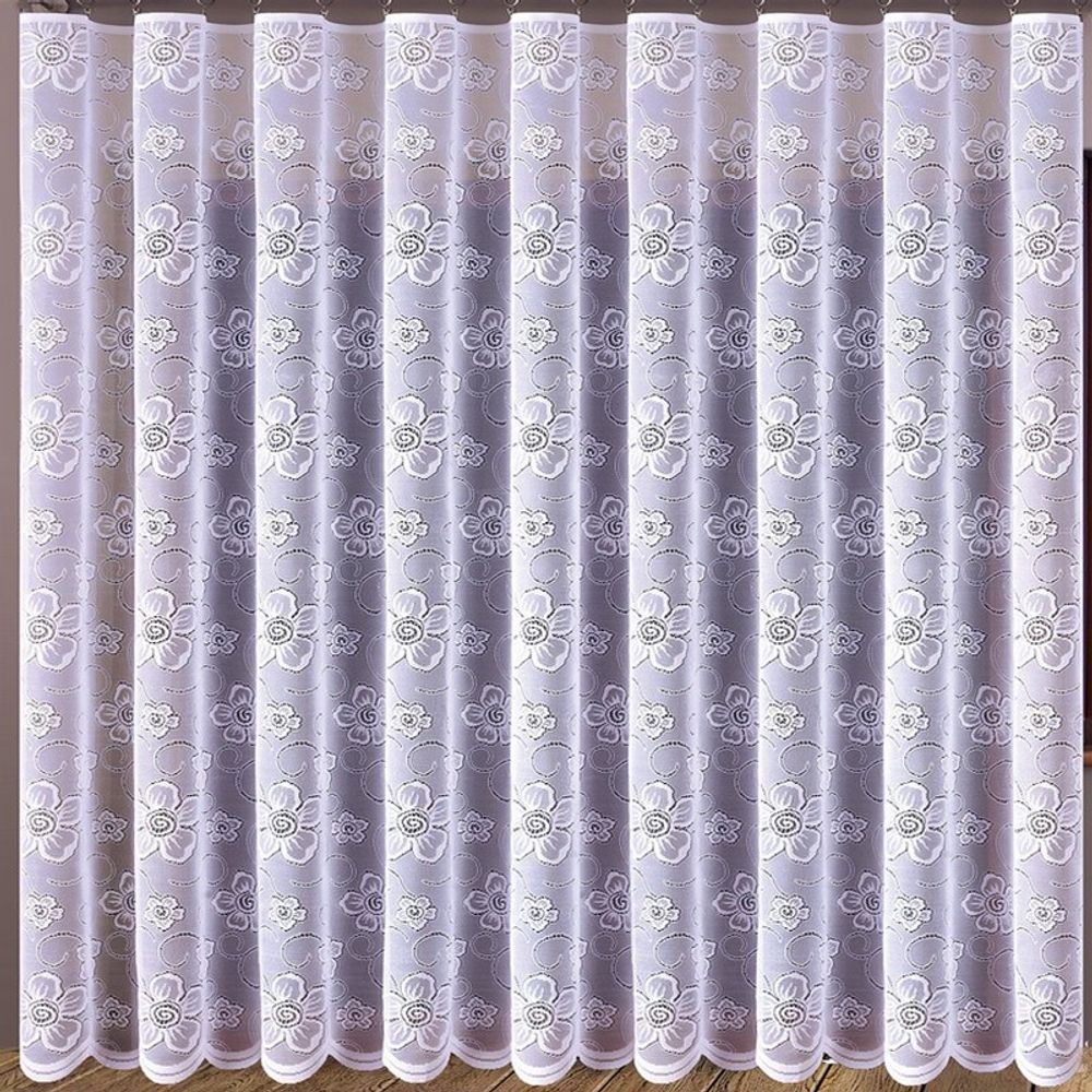 Занавеска "Ф. АЛЛАМАНДА" на шторной ленте, цвет белый, Польша.