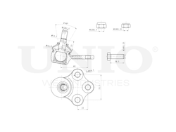 Опора шаровая передняя нижняя UNIO SSP-20062