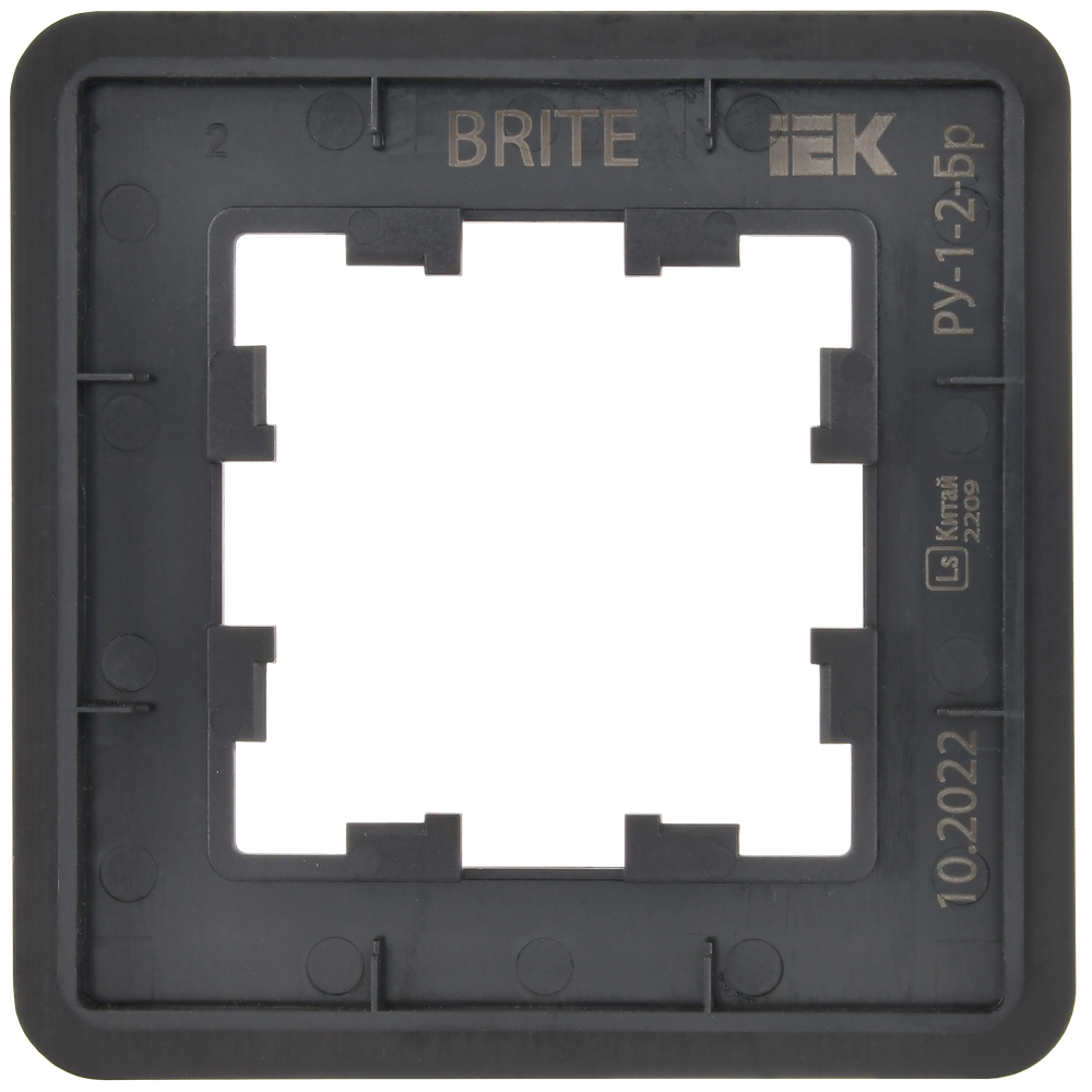BRITE Рамка 1-местная РУ-1-1-Бр металл черный RE AL IEK