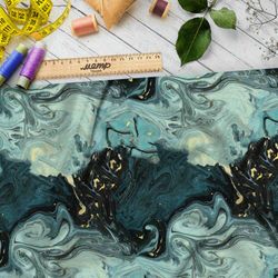 Ткань барби жидкий малахит