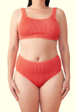 Топ купальника коралловый