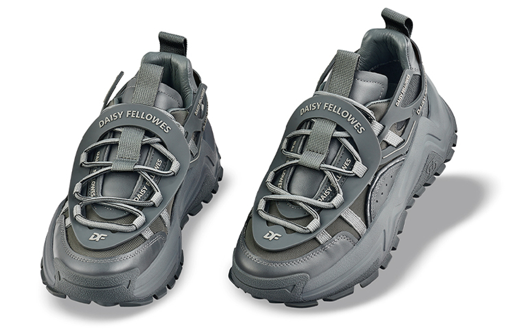 Daisy Fellowes Devil One Top Grain Cow Leather Work Boots Unisex Mist Sky Gray