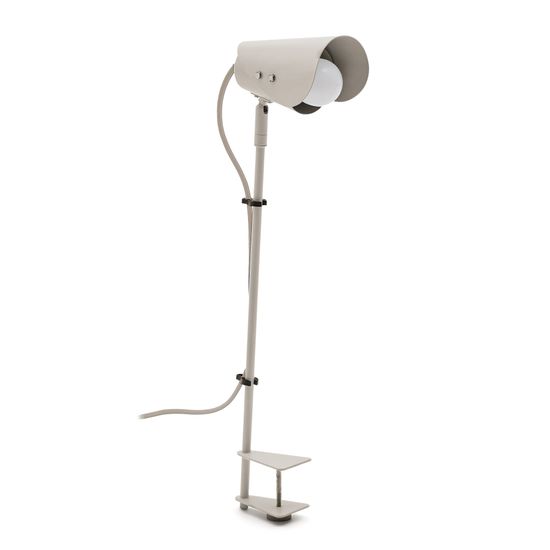 Настольная лампа Jula с зажимом из серого металла