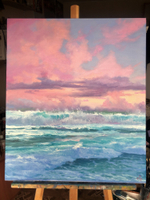 Картина маслом на холсте "Морской пейзаж" 60х70 см. Ручная работа.