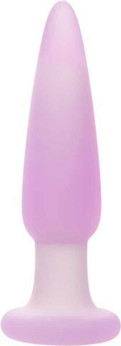 Сиреневая анальная пробка Slender Probe с вибрацией - 11,5 см. (Цвет: фиолетовый)