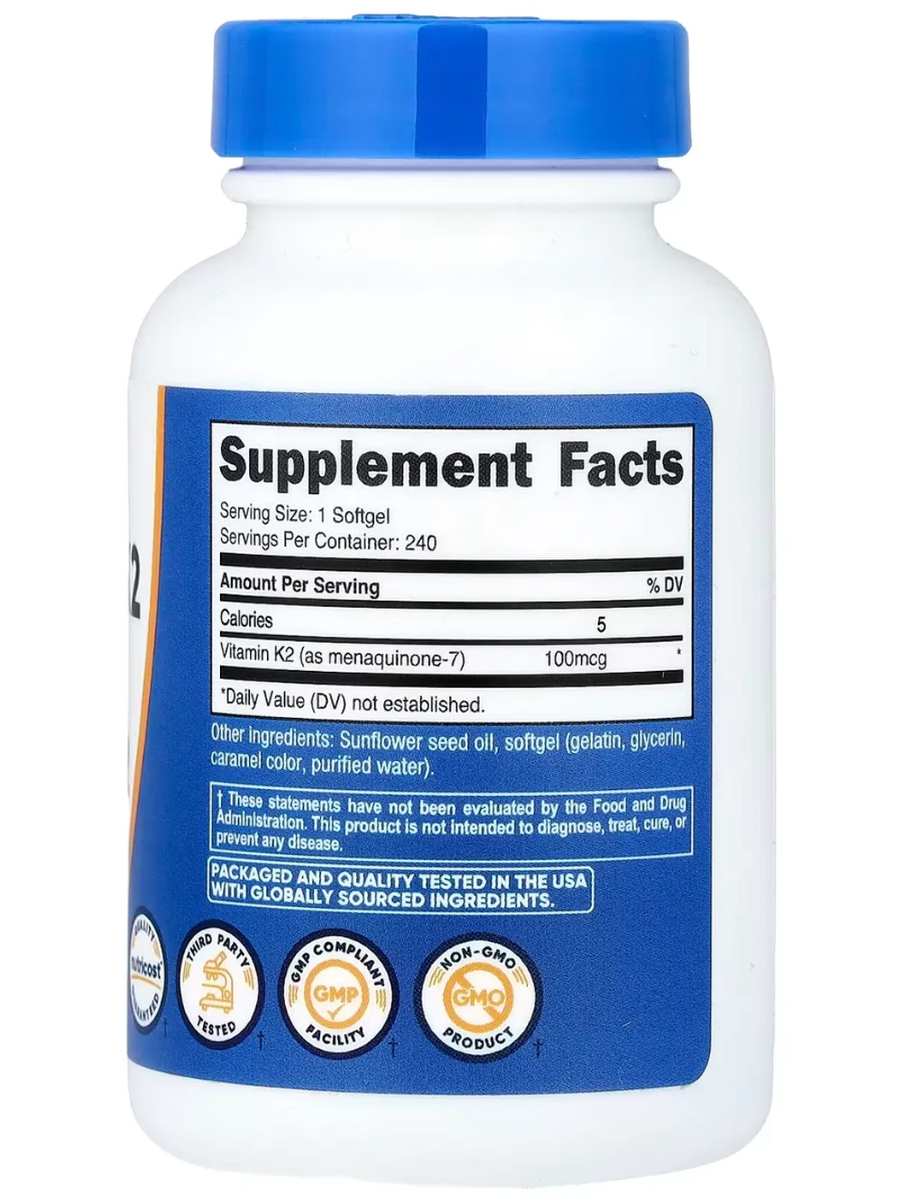 Витамин K2 100 мкг 240 капсул