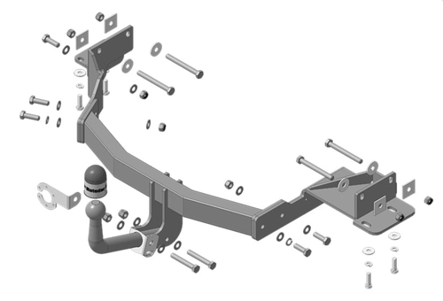 Фаркоп Motodor Kia Sorento Prime 2015-2018, 2018-н.в, Hyundai Santa Fe 2018-н.в (оцинк. Шар) арт.91006-A