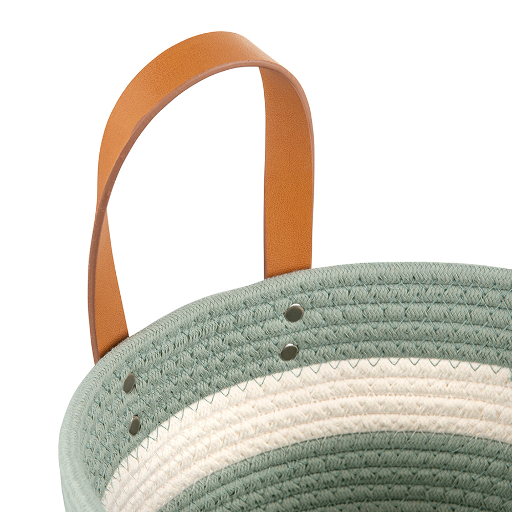 Корзина для хранения helly D26х13 см, бежевая/зеленая