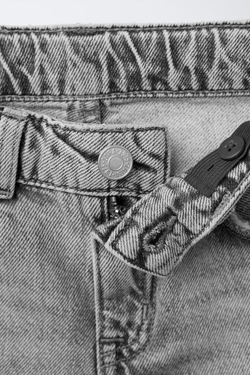 ZARA ДЖИНСЫ ПРЯМОГО КРОЯ, СЕРЫЙ