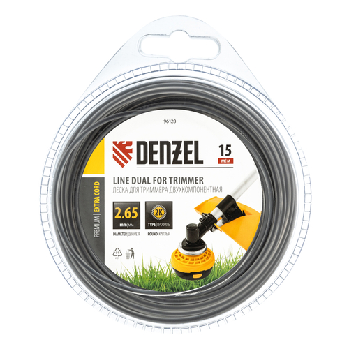 96128 Леска для триммера двухкомп. круглая 2.65 мм х 15 м