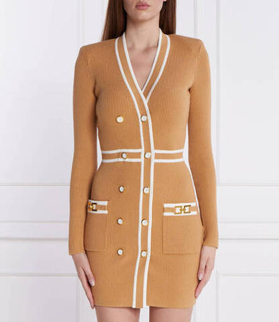 Платье Elisabetta Franchi - светло-коричневый(AM02S36E2)