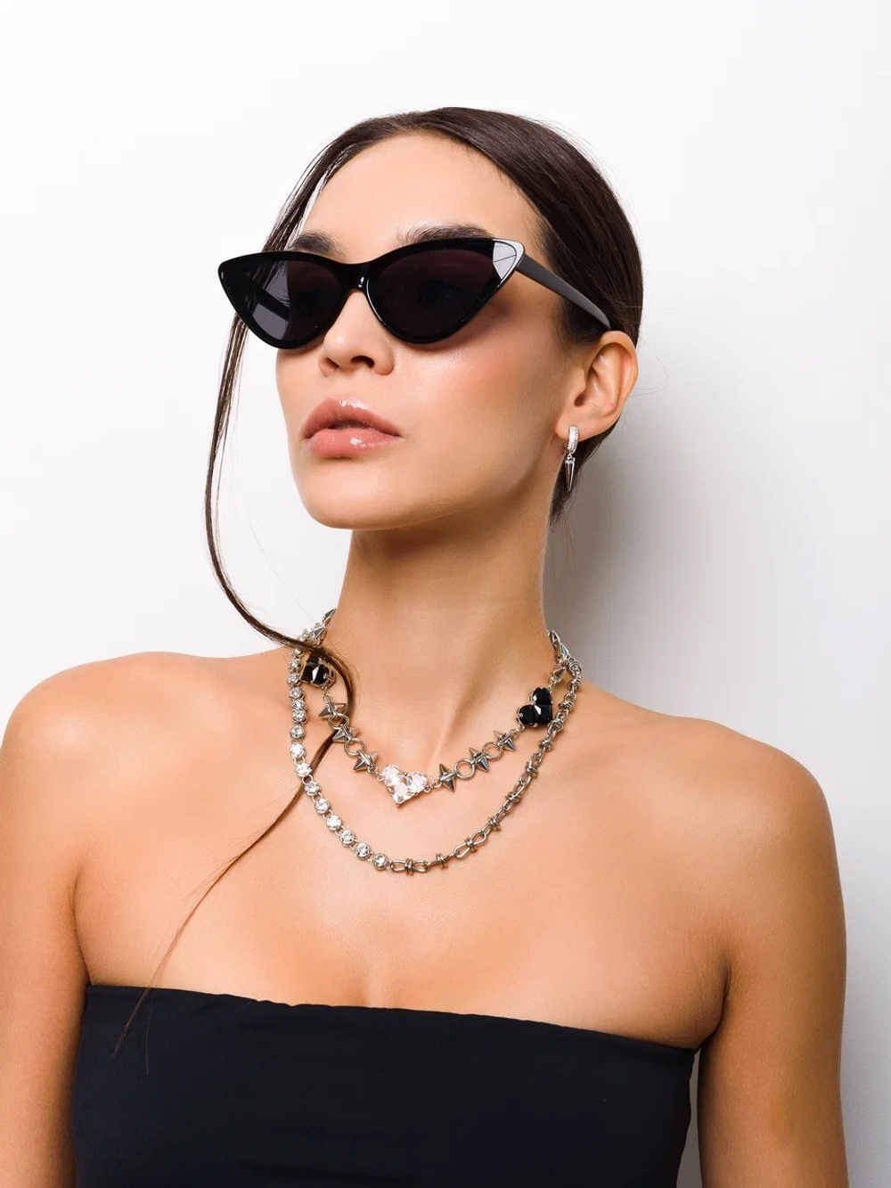 Колье "Black big soul thorn" Silver